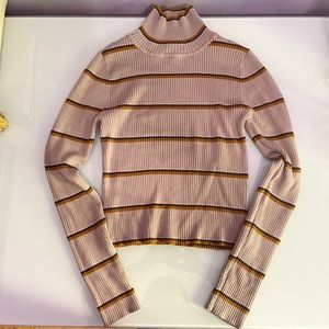 Beige Cropped Turtle Neck, XS, Pink Republic